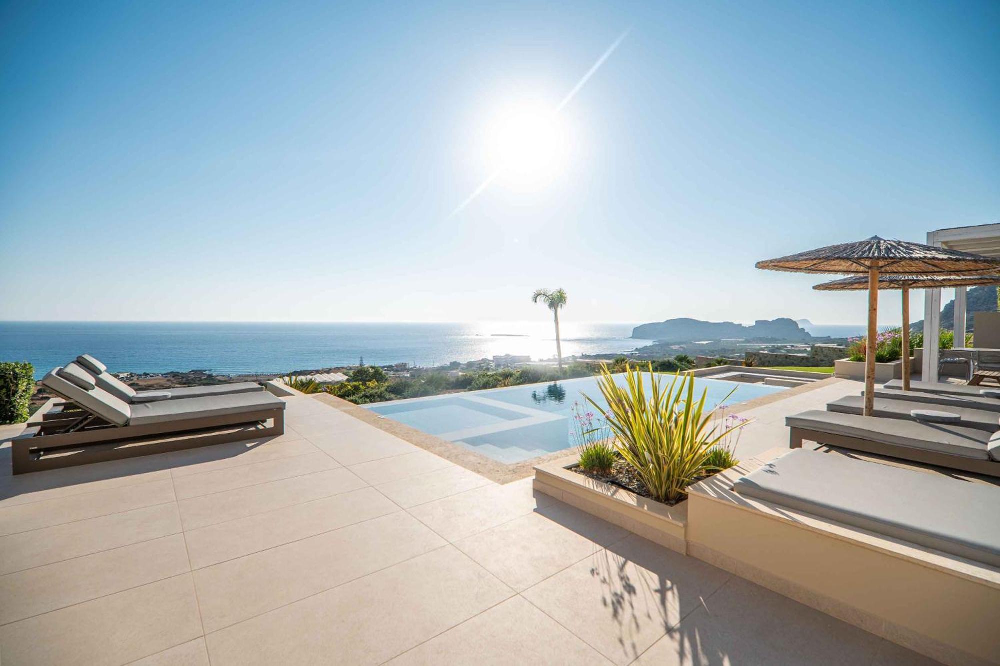 Cielo E Mare Villas I "Free" Heated Pools & Seaview Falasarna Bagian luar foto