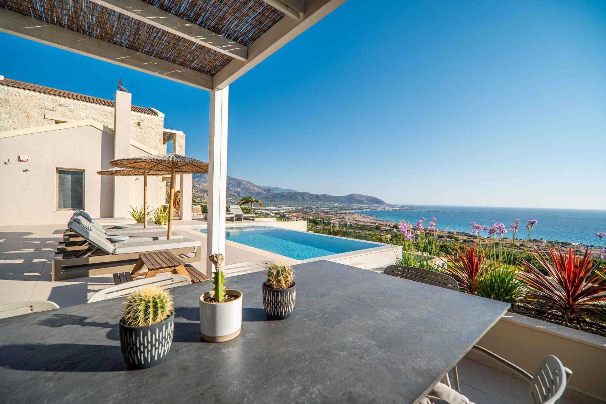 Cielo E Mare Villas I "Free" Heated Pools & Seaview Falasarna Bagian luar foto