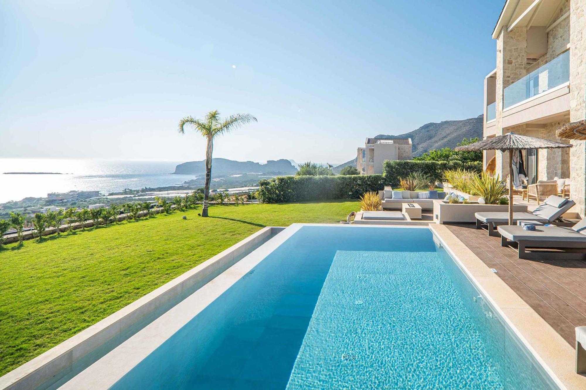 Cielo E Mare Villas I "Free" Heated Pools & Seaview Falasarna Bagian luar foto